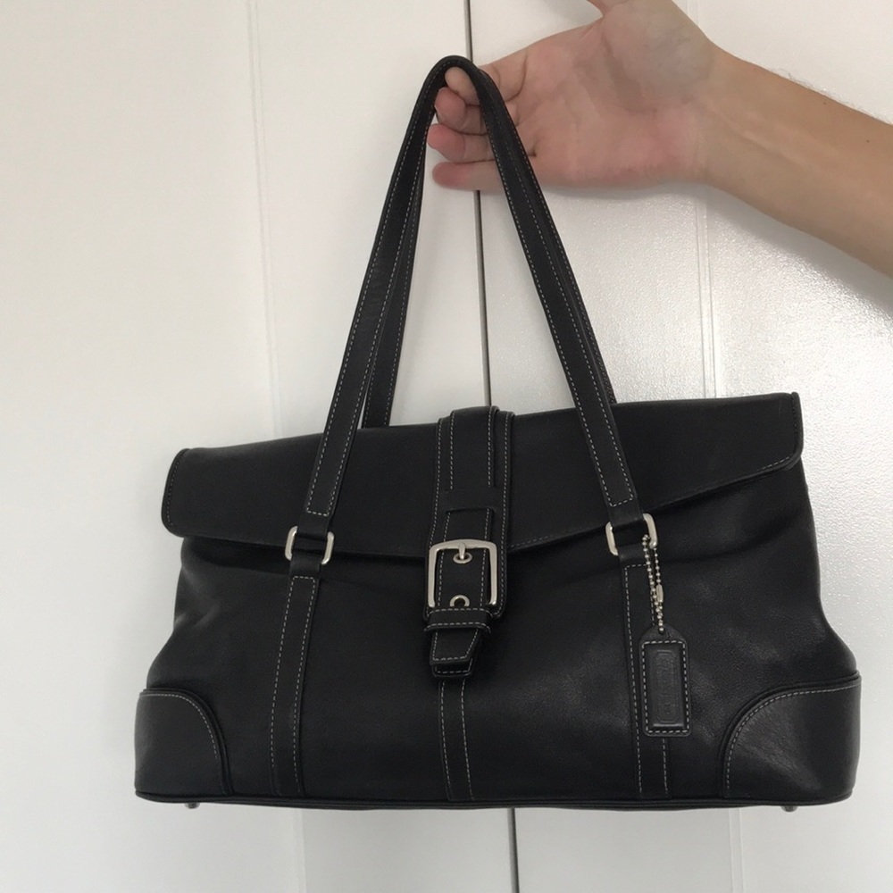 Black Leather COACH Bag